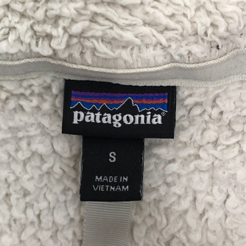 Patagonia Los Gatos Sweater White Fuzzy Small 1/4 Zip Pullover - Picture 2 of 5